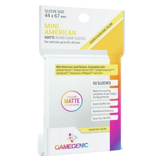 Board Game Sleeves 'Non-Glare Matte Yellow' 44 x 67 mm (50ST) - Accessoires