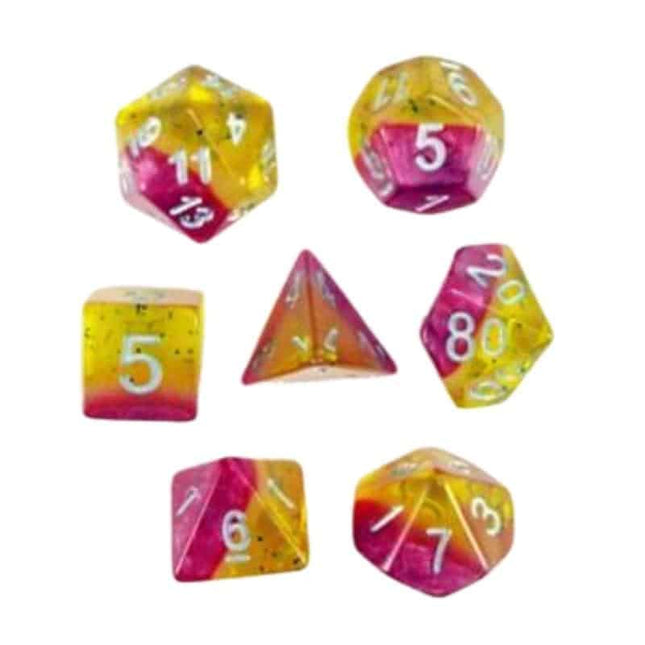 bordspel-accessoires-dobbelstenen-yellow-rose-set-7-stuks