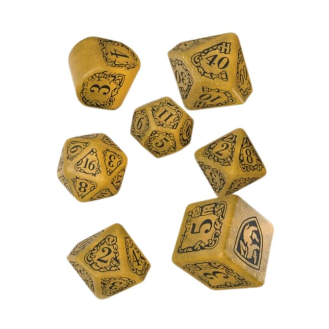 bordspel-accessoires-harry-potter-hufflepuff-modern-dice-set-yellow-7-stuks