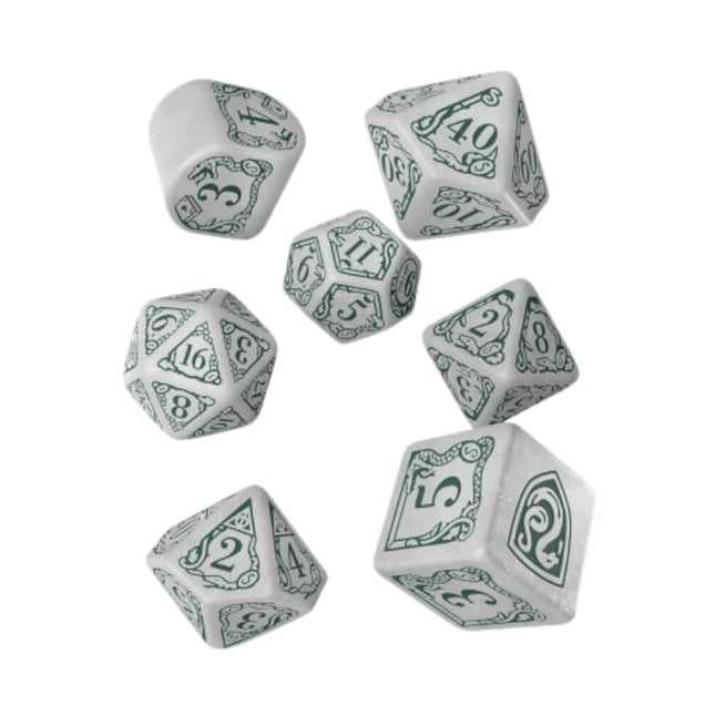 bordspel-accessoires-harry-potter-slytherin-modern-dice-set-white-7-stuks