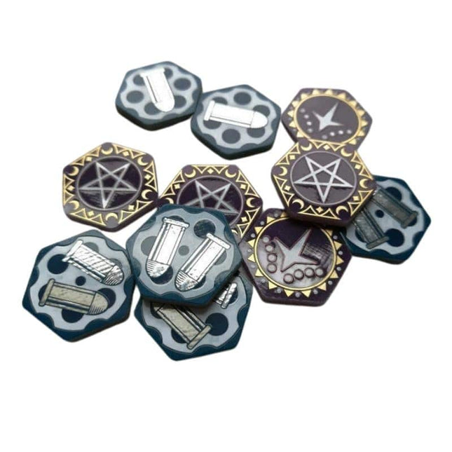 bordspel-accessoires-laserox-arkham-horror-the-card-game-clue-ammo-tokens
