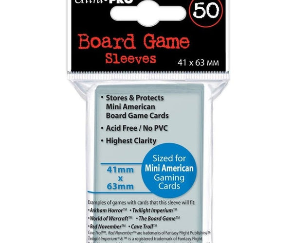 Board Game Sleeves 41 x 63 mm (50PCS) - Accessories | The Games Friends De Spelletjes Vrienden Board Game Sleeves 41 x 63 mm (50PCS) - Accessories | The Games Friends De Spelletjes Vrienden