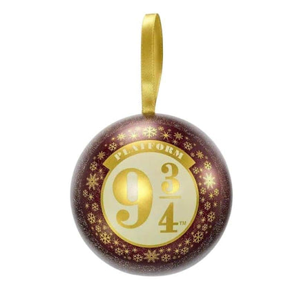 bordspel-merchandise-kerstbal-harry-potter-platform-9-34 -and-necklace