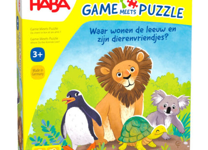 Game Meets Puzzle: Waar Wonen de Leeuw en zijn Dierenvriendjes? - Bordspel