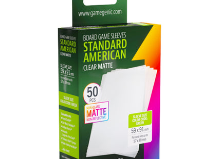 Board Game Matte Sleeves 'Standard American' 59 x 91 mm (50ST) - Accessoires