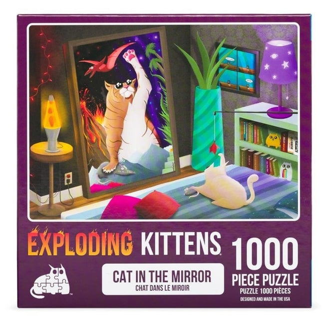 puzzel-legpuzzel-expldoding-kittens-cat-in-the-mirror-1000-stukjes