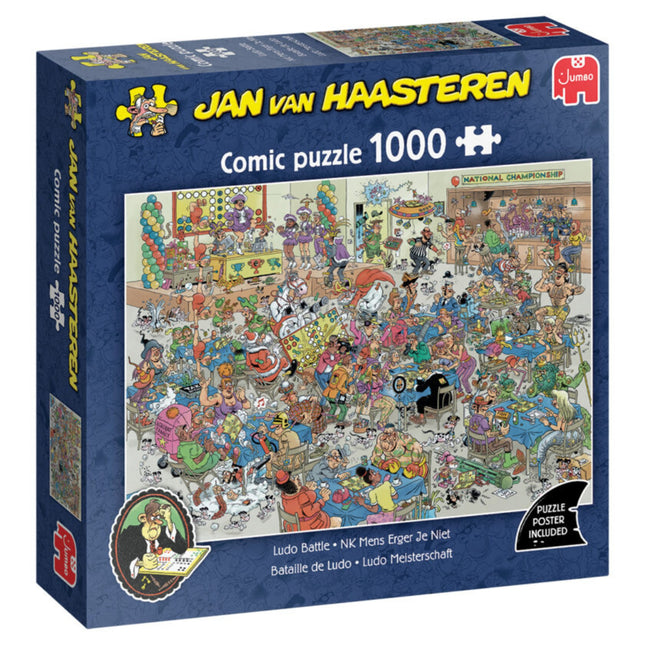 Jan van Haasteren: National Championship Mens Erger Je Niet (1000 pieces) - Puzzle