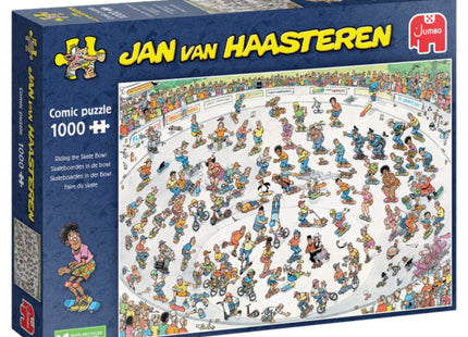 Jan van Haasteren: Skateboarding in the Bowl (1000 pieces) - Puzzle