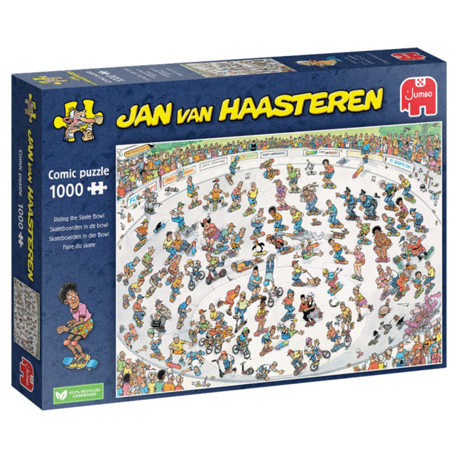 Jan van Haasteren: Skateboarding in the Bowl (1000 pieces) - Puzzle