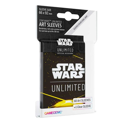 trading card games star wars unlimited art sleeves card back yellow